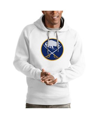 Men's White Buffalo Sabres Logo Victory Pullover Hoodie