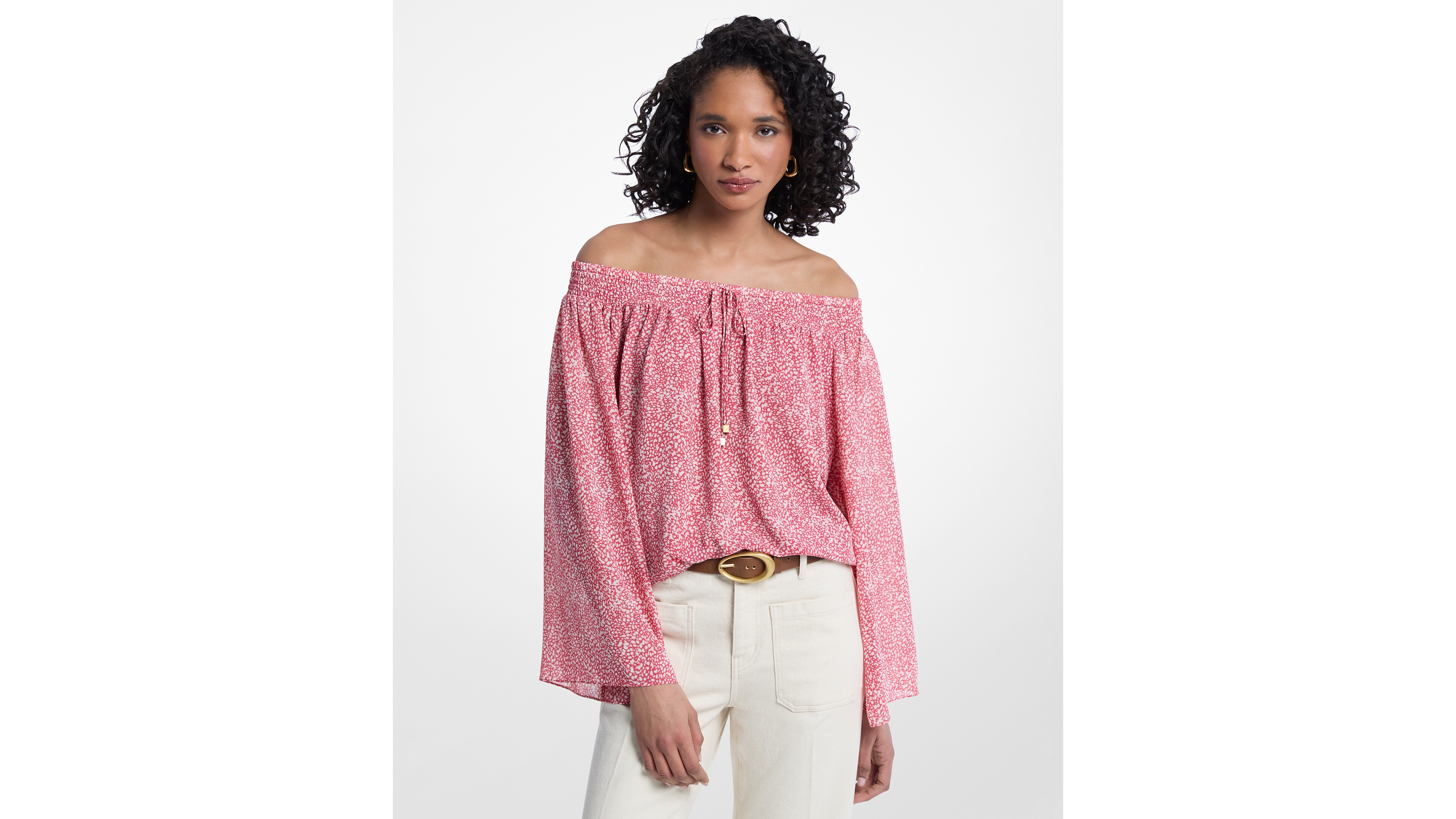 Michael Kors Women's Off-The-Shoulder Printed Top