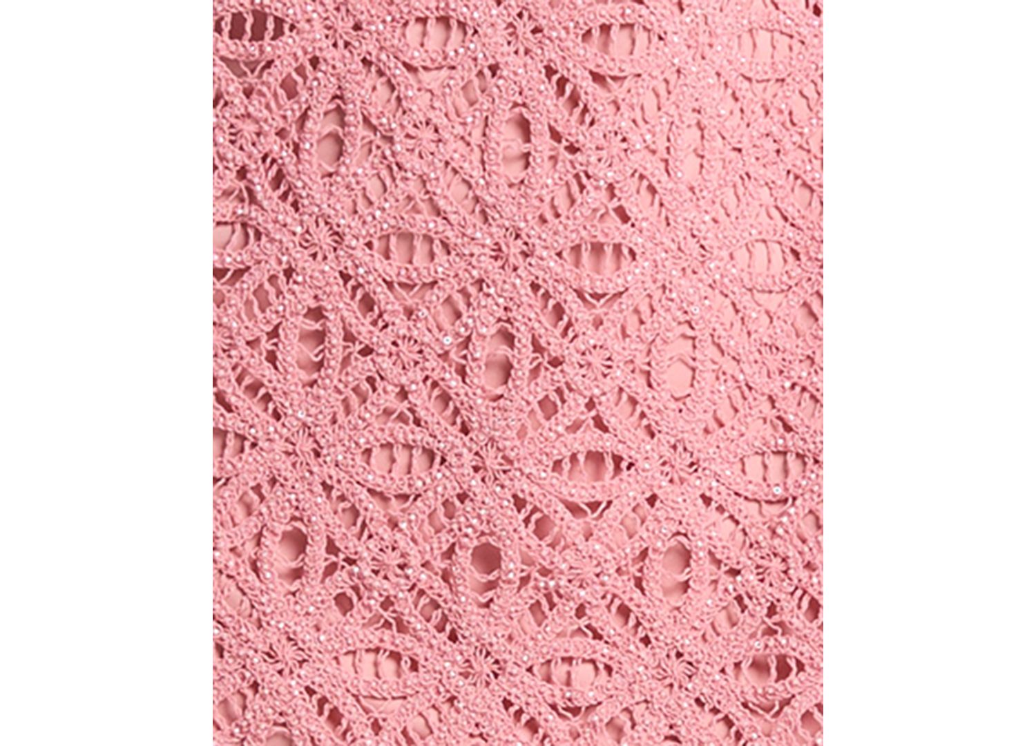 Women's Embellished Faux Crochet Short-Sleeve Dress