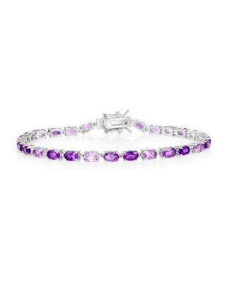 Amethyst Tennis Bracelet in Sterling Silver