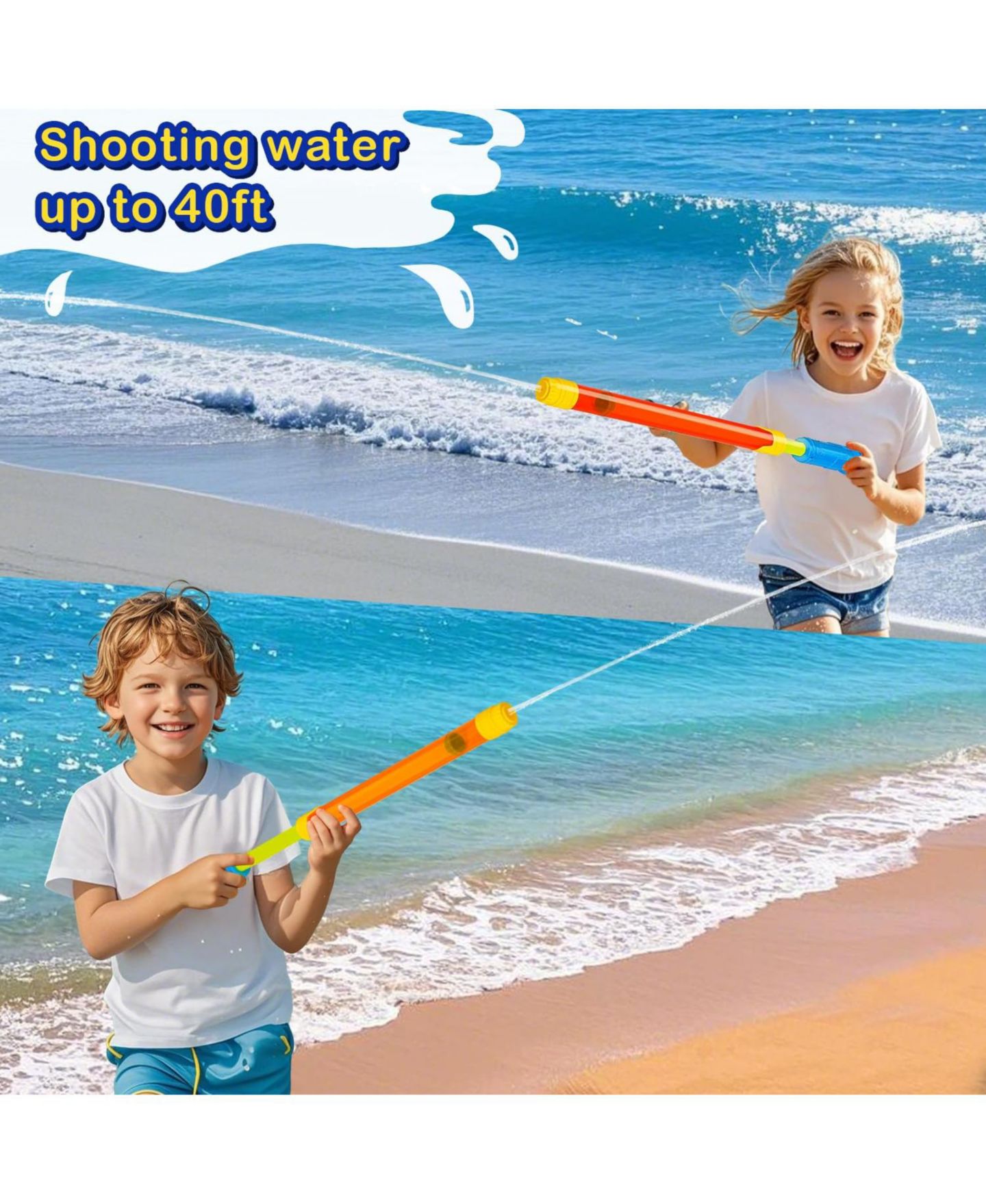 Детские игрушки GNUADZ 40-Foot Water Gun Set, 9-Pack, Ages 5+, цвет: 9 Pack — фото 3
