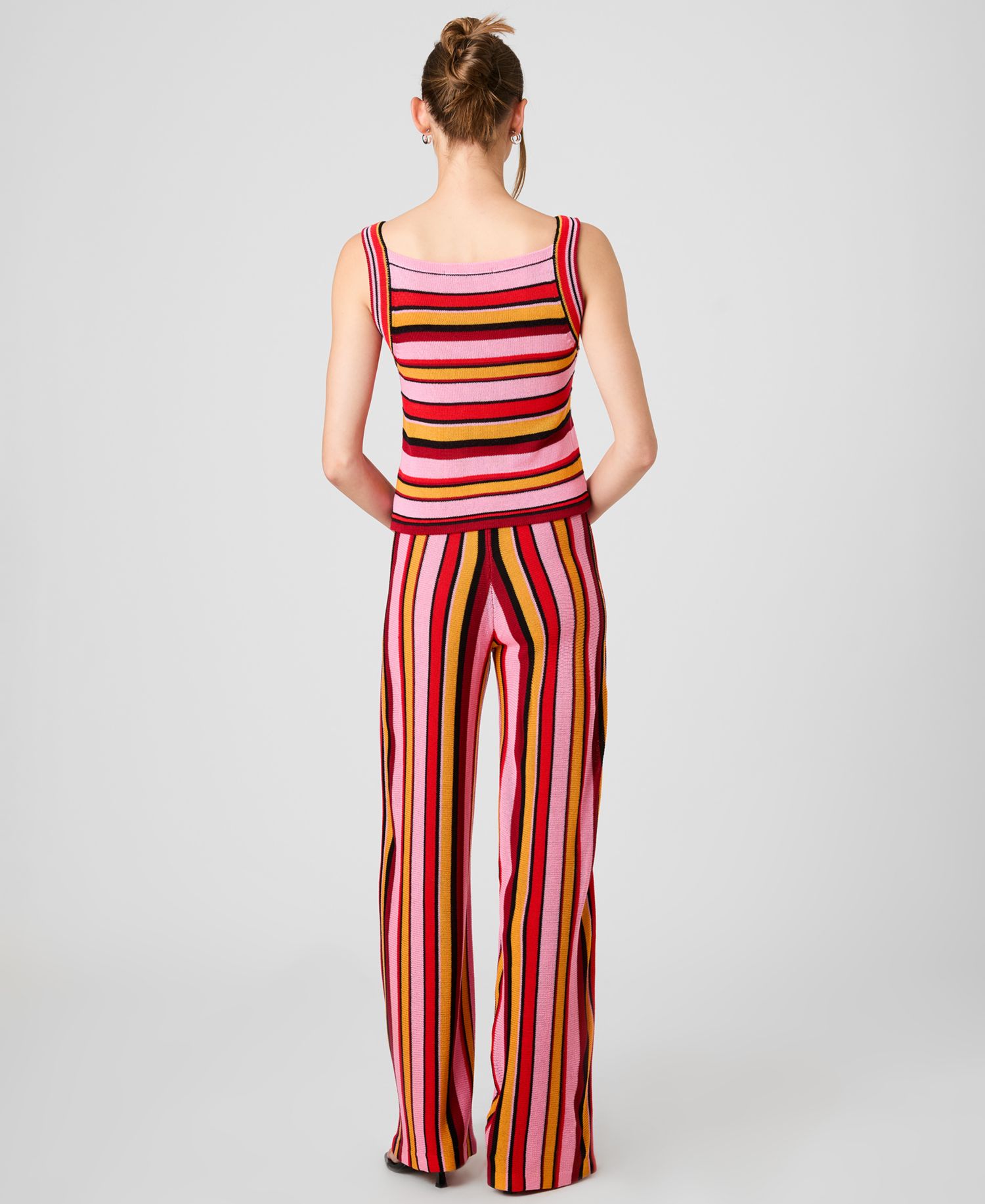 Women's Motley Knit Striped Flare Pants