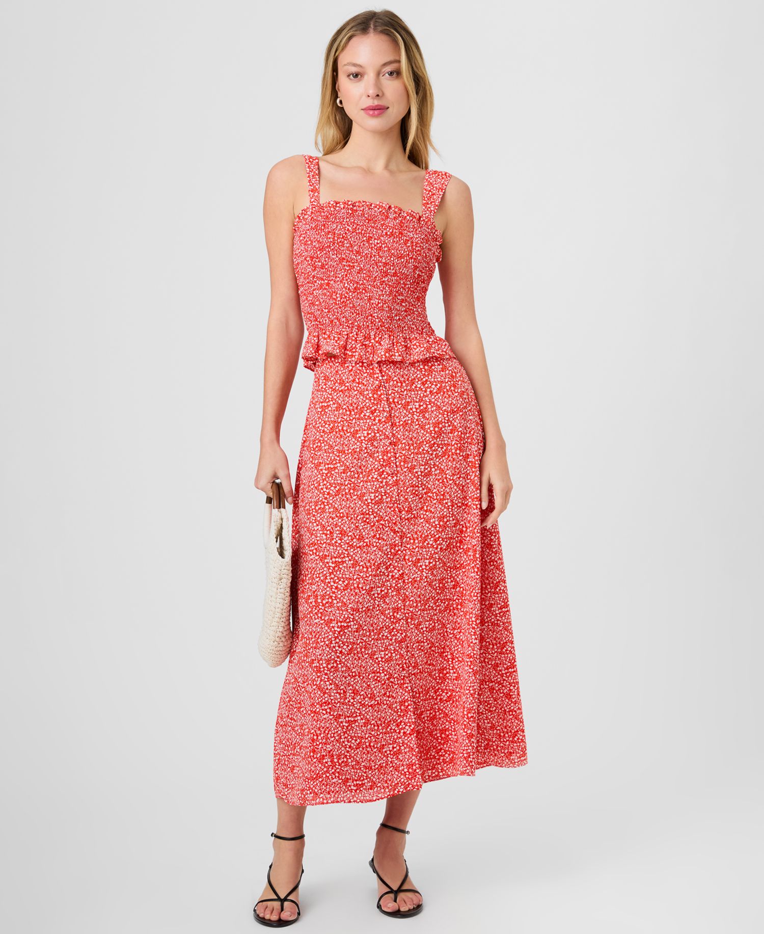 Women's Floral Print Midi Skirt