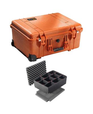 1560 Watertight Hard Case with Cubed Foam Interior & Wheels - custom insert