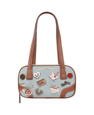 Arbor Multi Pin Logo Denim Satchel