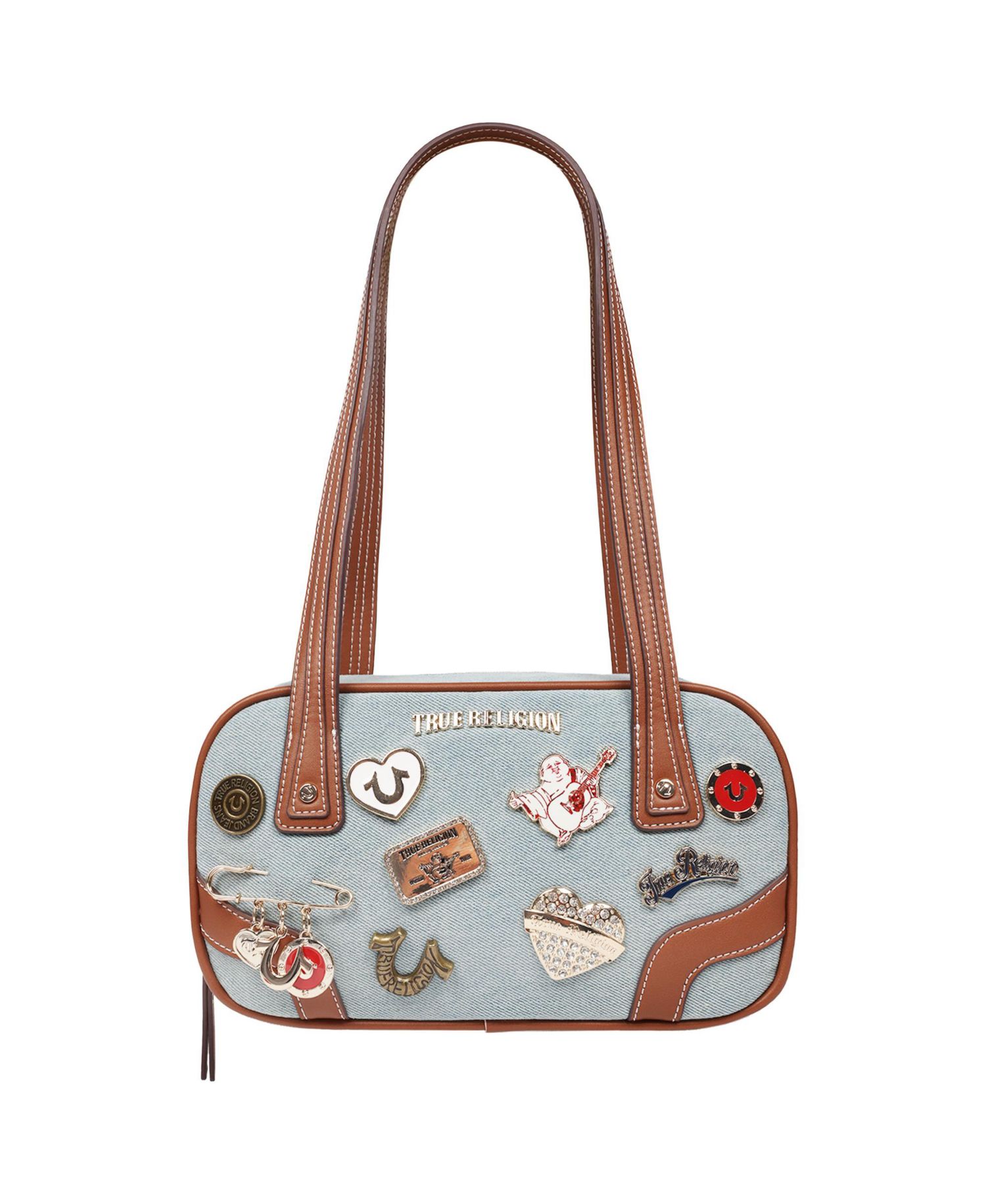 Arbor Multi Pin Logo Denim Satchel