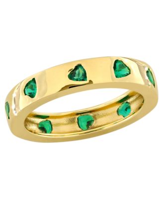 Lab Grown White Sapphire (1-1/2 ct. t.w.) Ring in 18k Gold Flash Plated Sterling Silver (Also Available in Multi-Gemstone)
