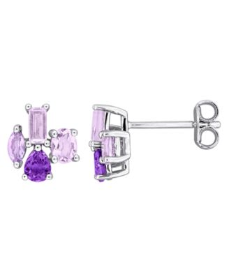 Multi-Gemstone (1 ct. t.w.) Earrings in 18k Gold Flash Plated Sterling Silver (Also Available in Blue Topaz & Amethyst)