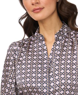 Women's Open Collar Ruffle Detail Wrap Dress