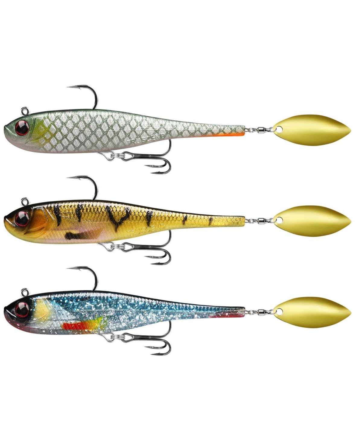 Gnuadz Easy Catch Pre-rigged Soft Swimbaits Vibrating Action Bass Fishing Lures