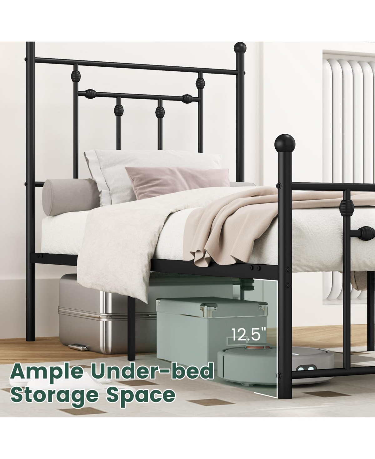 Slickblue Metal Bed Frame with Headboard
