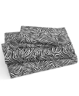 Whimsical Printed Microfiber 4-Pc. Sheet Set, Queen