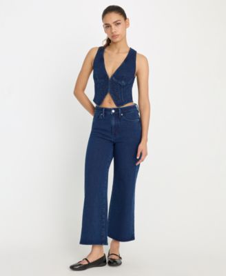Women's Jeanius Wide-Leg Crop Palazzo Pants