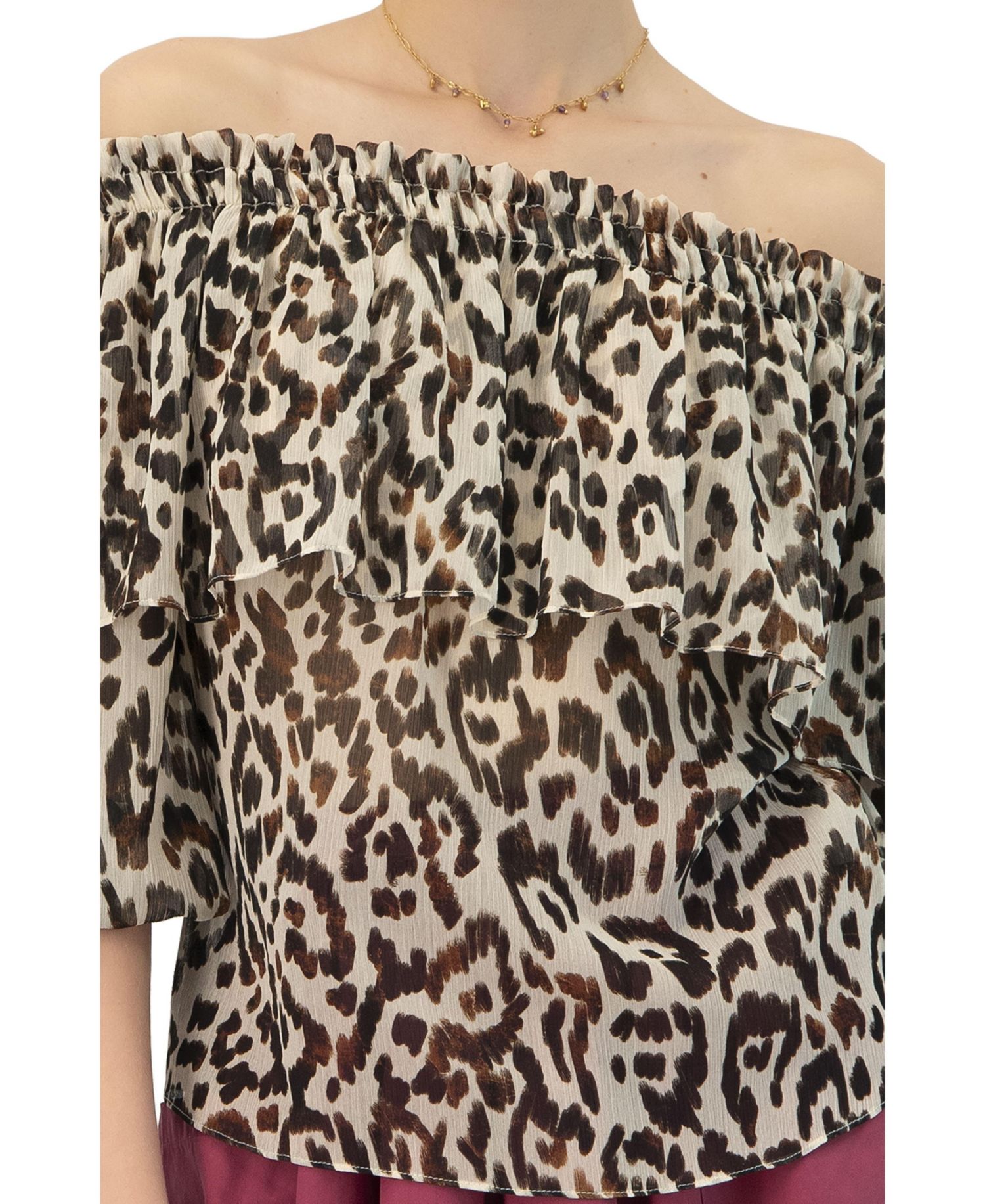 Women's Bardot Animal Print Blouse