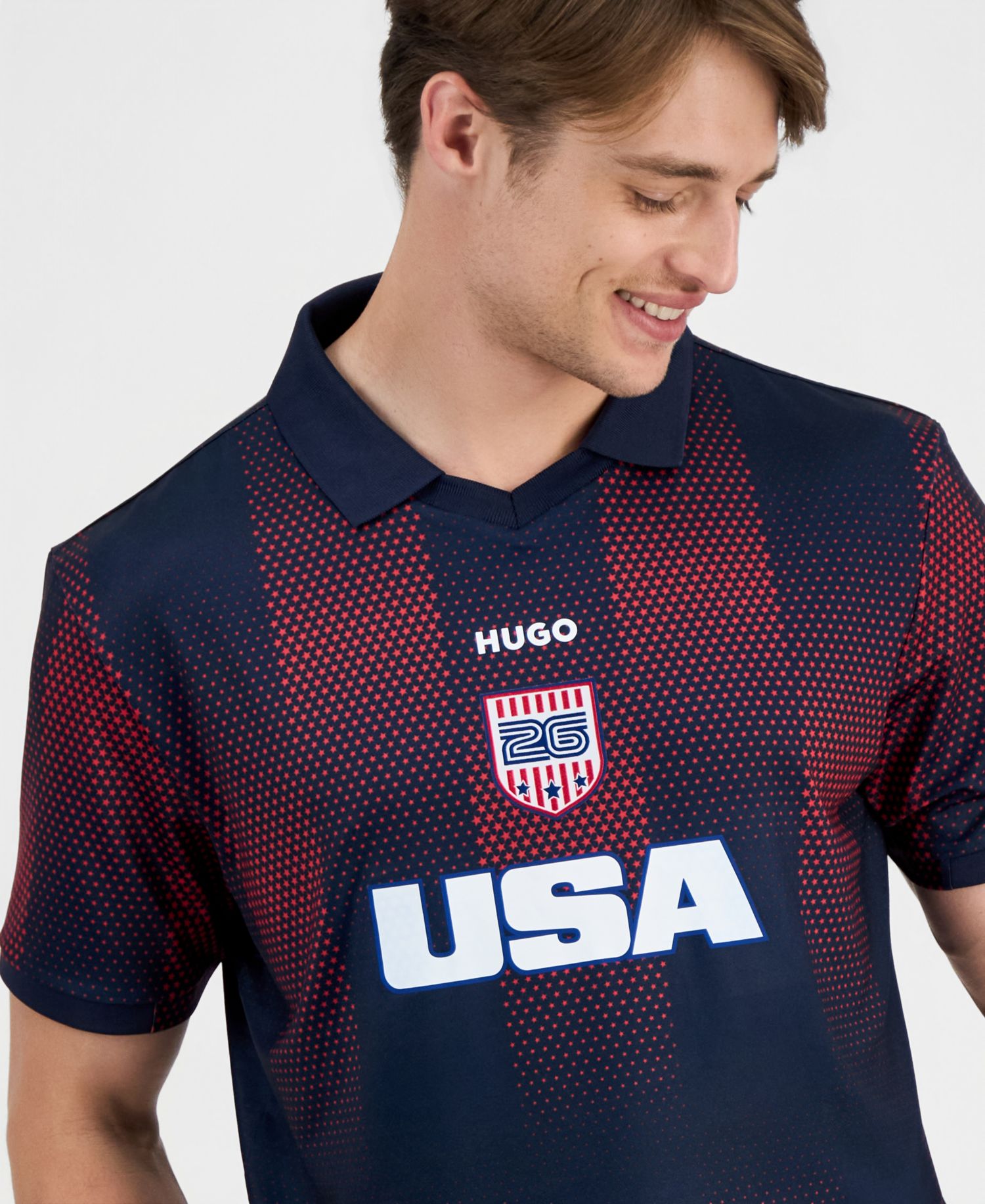 Men's Relaxed-Fit Football Polo Jersey Shirt