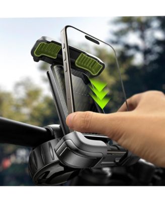 Bike Phone Holder for Handlebar, Secure Motorcycle and Bicycle Mount, Shockproof Clamp Phone Holder for iPhone, Samsung, Scooter, E-Bike
