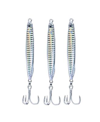 3pcs Saltwater Fishing Jigs Spoons Striped Bass Pompano Mackerel Bluefish