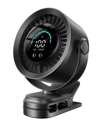 Clip On Fan USB Rechargeable LED Display 360degree(s) Rotation 100-speed 3000mAh