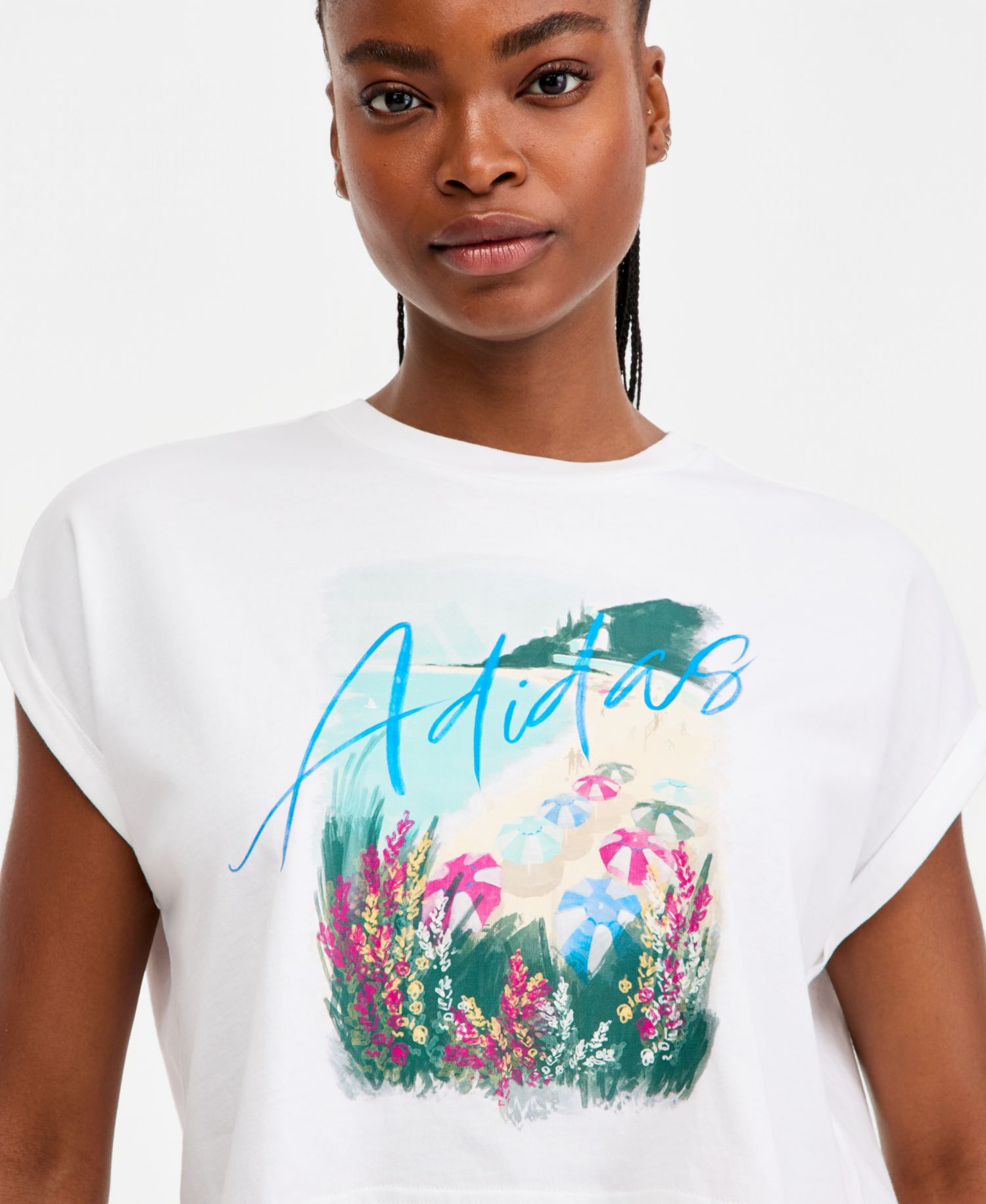 Women's Summer Romance Crewneck Graphic Cotton T-Shirt