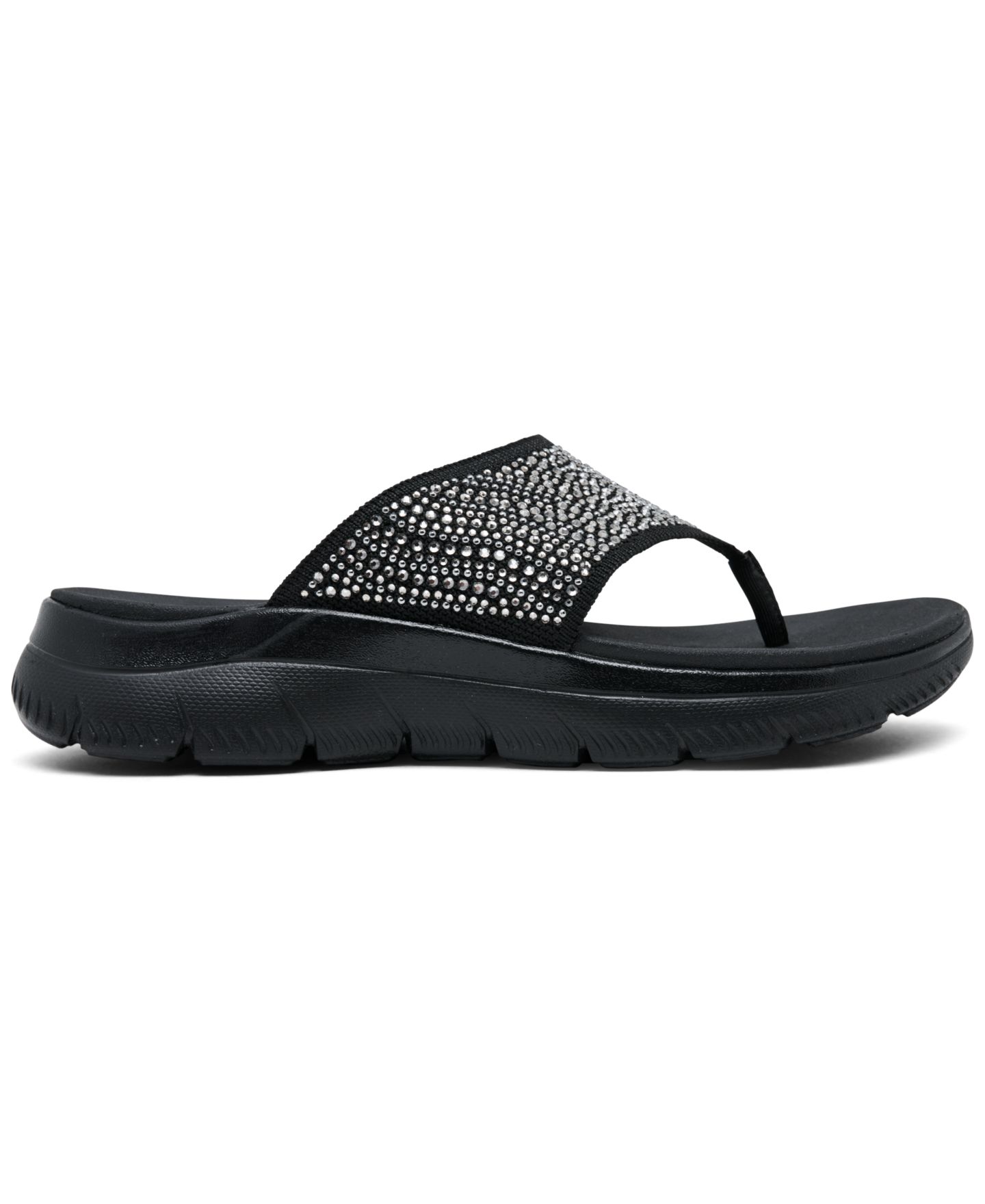 Женские сандалии Skechers Summits Sandal - Unmatched Glow Flip-Flop, цвет: Чёрный — фото 2