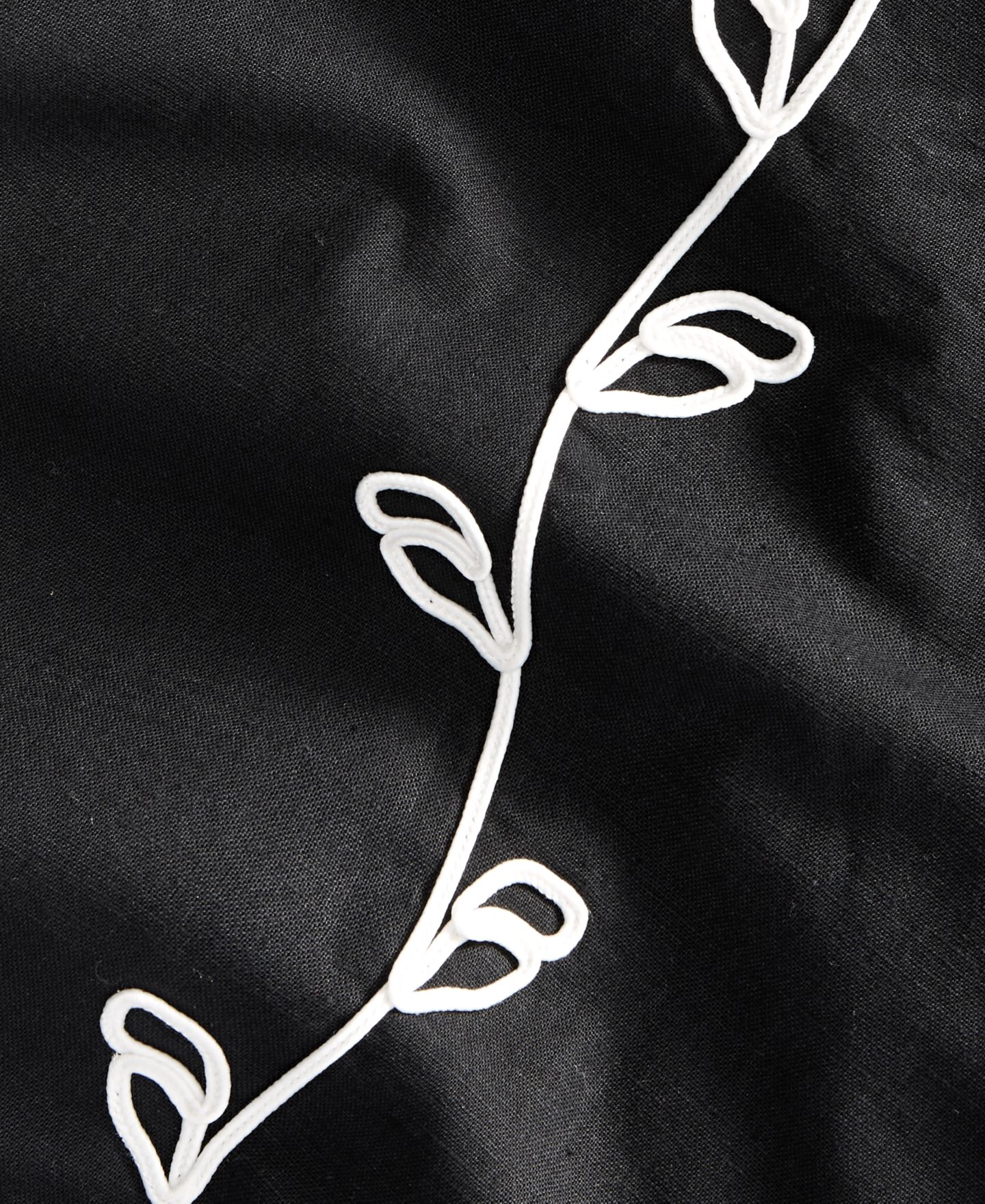 Женская юбка On 34th Linen-blend Soutache Embroidered Midi, цвет: Глубокий чёрный — фото 2