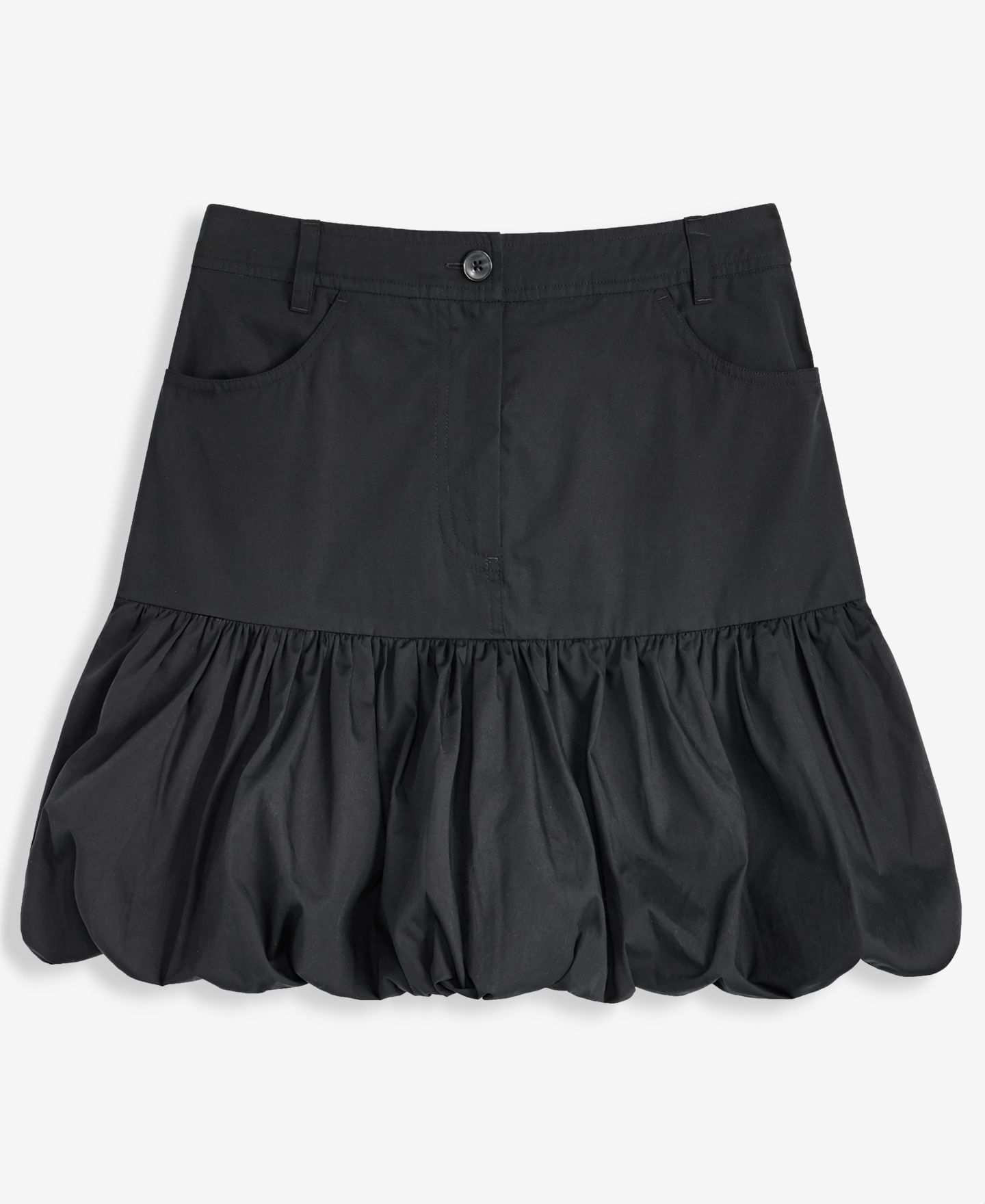 Женская юбка On 34th High Rise Drop Waist Bubble Mini, цвет: Глубокий чёрный — фото 5