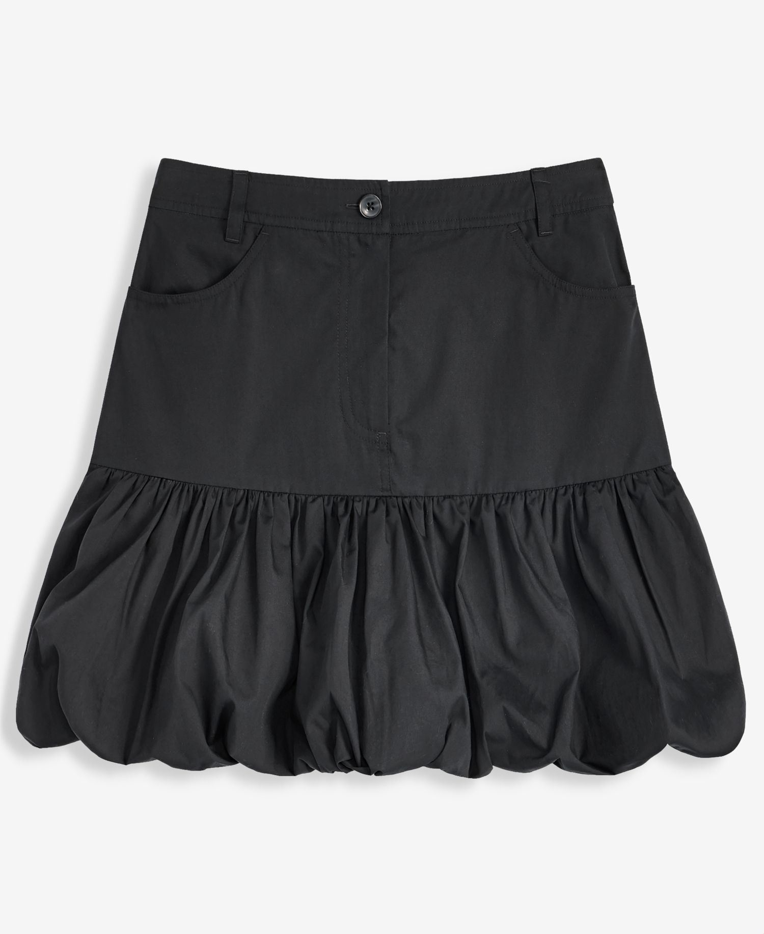 Women's High Rise Drop Waist Bubble Mini Skirt