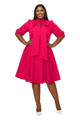 strapless open back dress Flirty Plaid Tweed Mini Dress (Pink) M