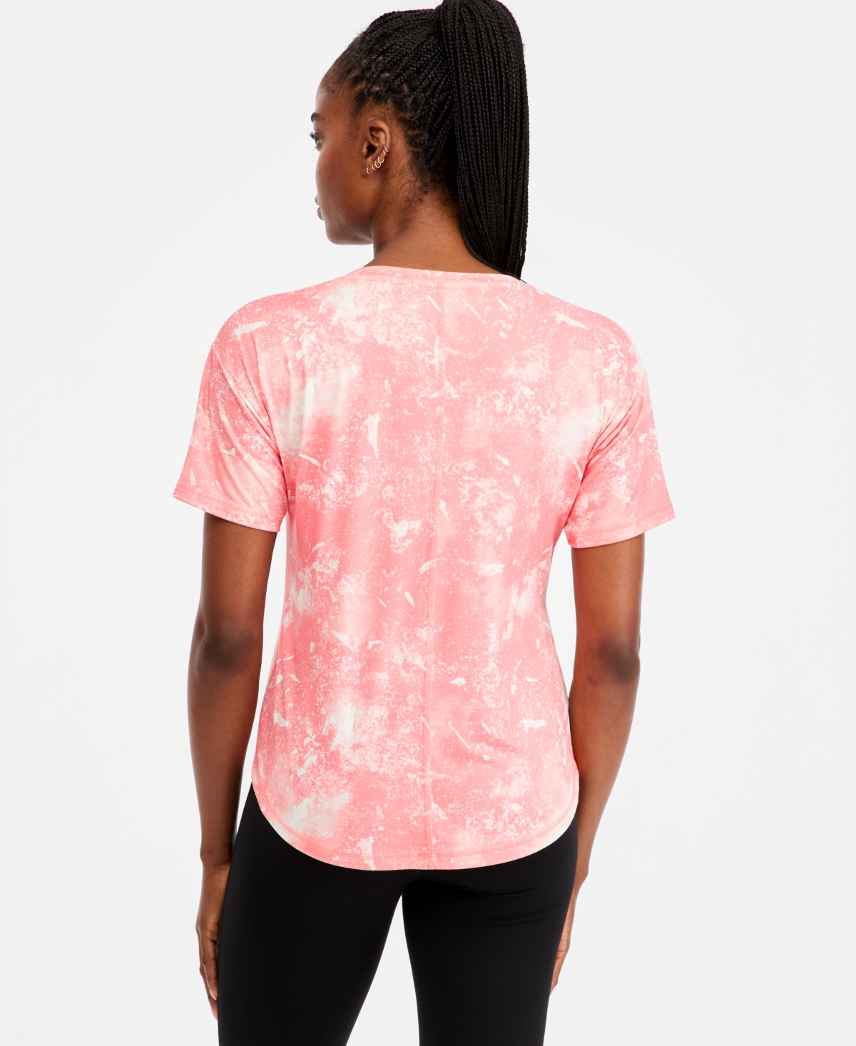 Id Ideology Women's Urban V-Neck Performance T-Shirt, Macy's Exclusive - Dye