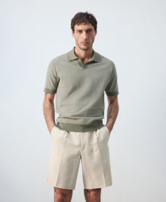 Men's Combined Knit Polo Shirt