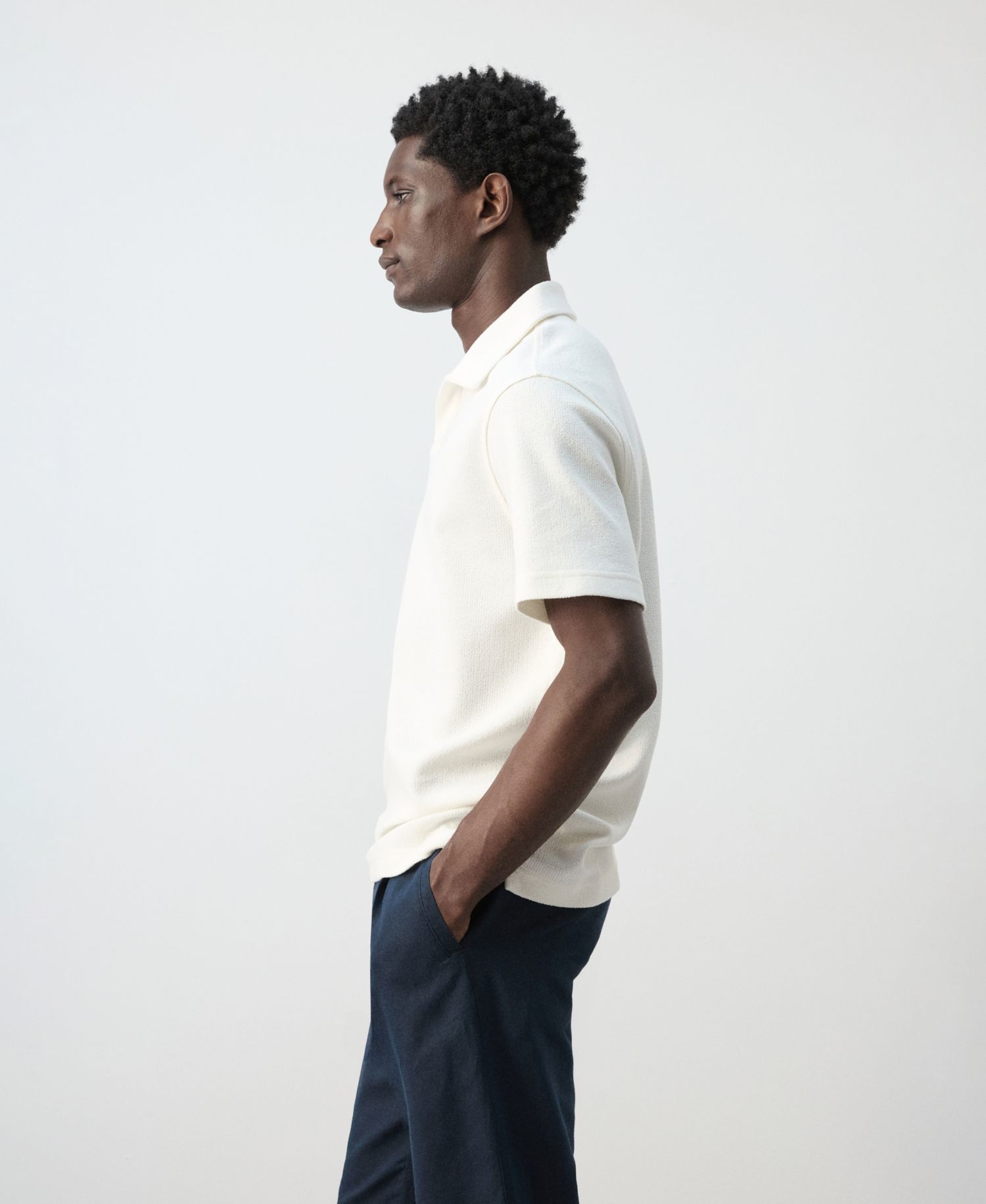 Men's Regular-Fit Textured Polo Shirt