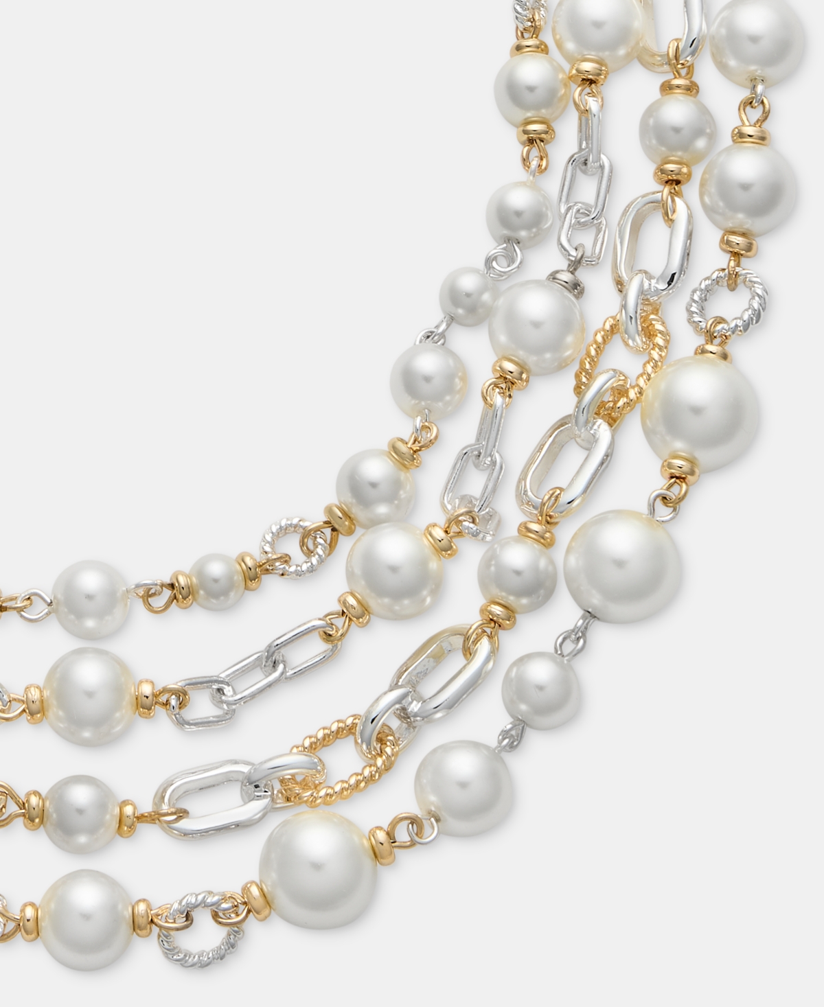 Anne Klein Imitation Pearl Layered Statement Necklace, 16" + 3" extender