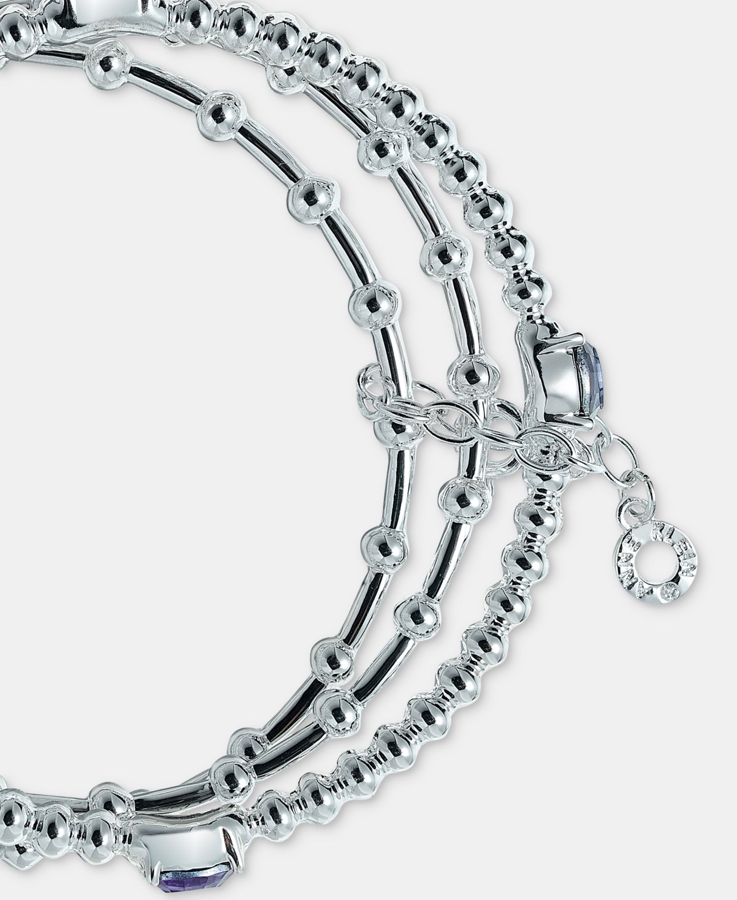 Cross Charm Stretch Bracelets, 3-Piece Set