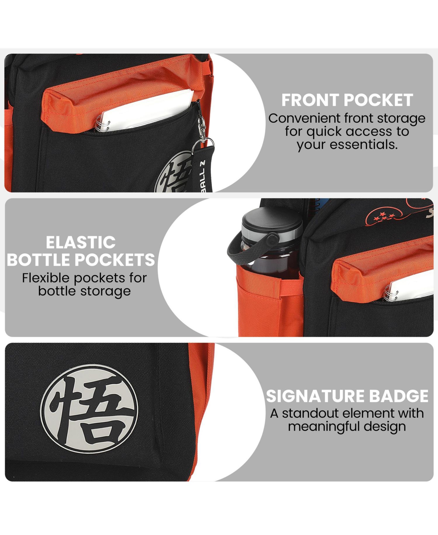 Dragon Ball Line Art 16.5" Adult Backpack