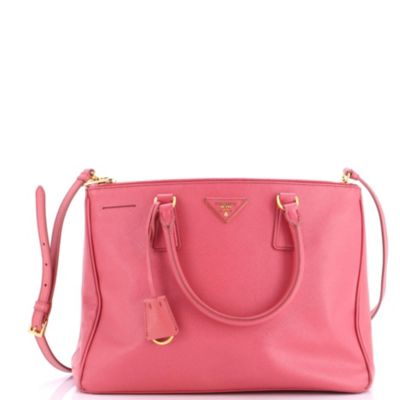 Medium Double Zip Lux Tote Saffiano Leather