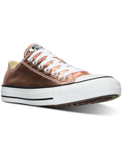 Converse Women's Chuck Taylor Ox Metallic Leather Casual Sneakers from Finish Line