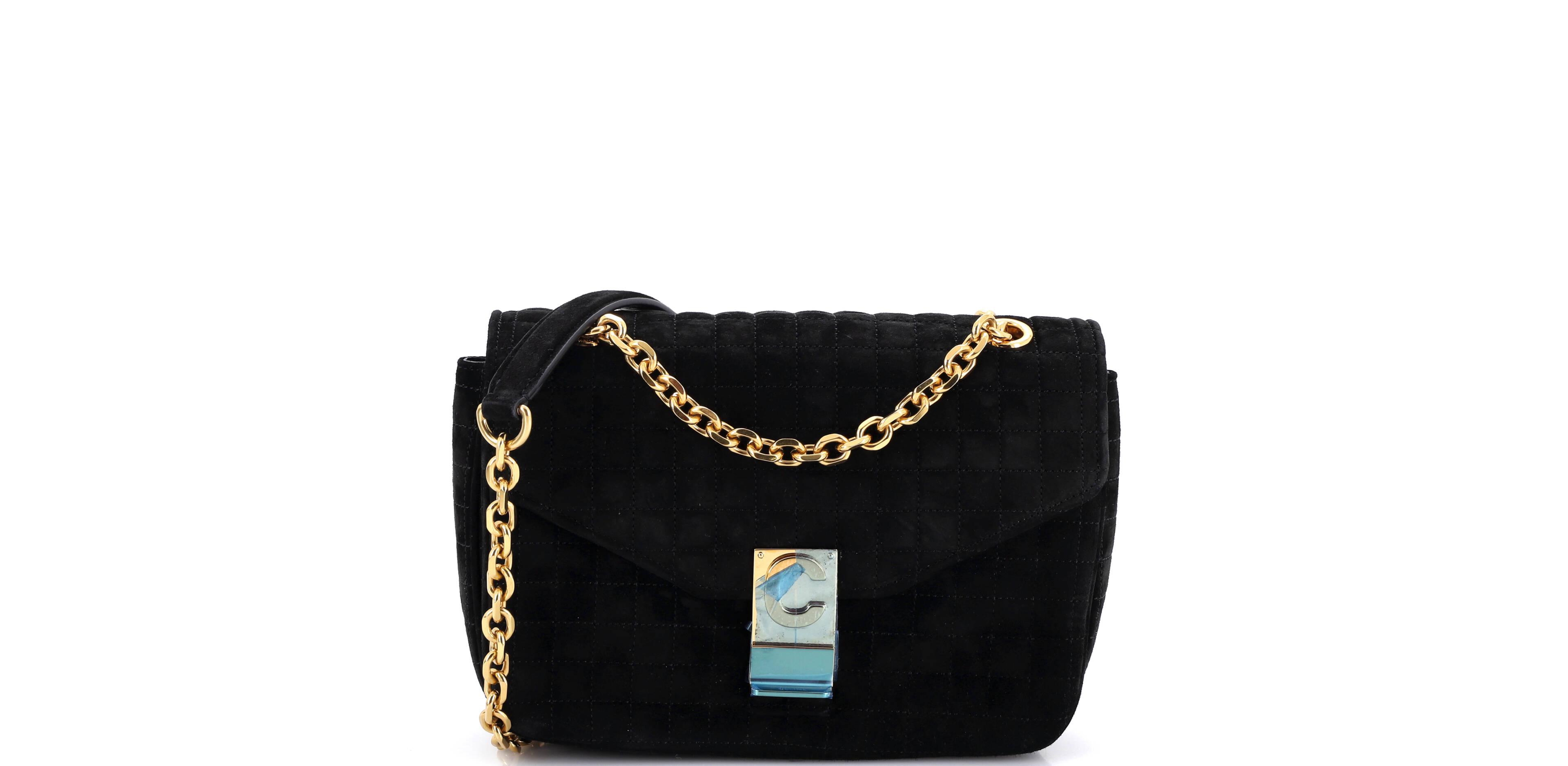 Pre-Owned Celine Medium C Bag Quilted Suede