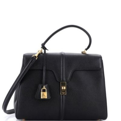 Medium 16 Top Handle Bag Grained Calfskin