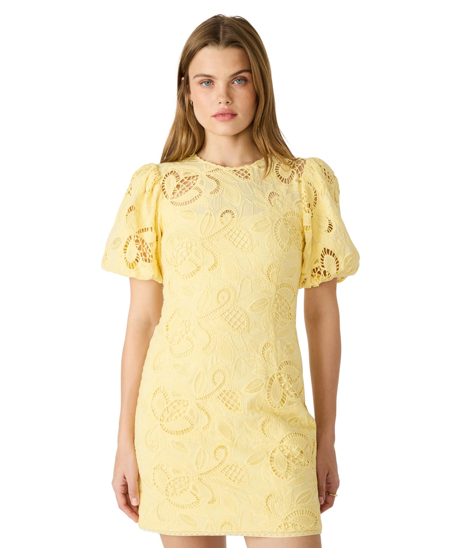 Juniors Elly Ballon Short-Sleeve Mini Dress