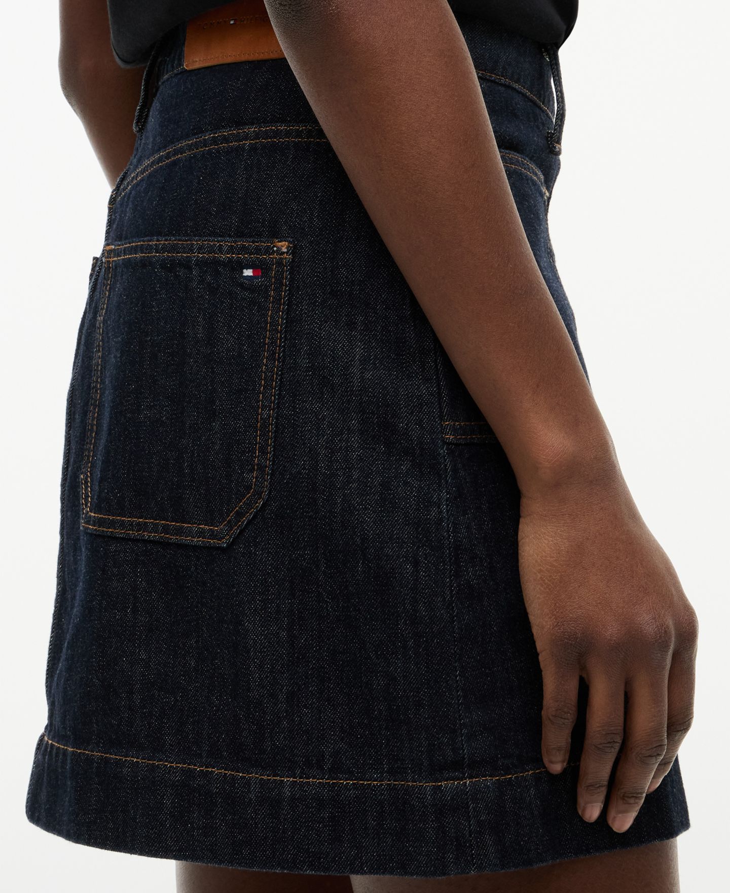 Женские юбки Tommy Hilfiger Cotton Denim High-Rise Miniskirt, цвет: Rinse — фото 5