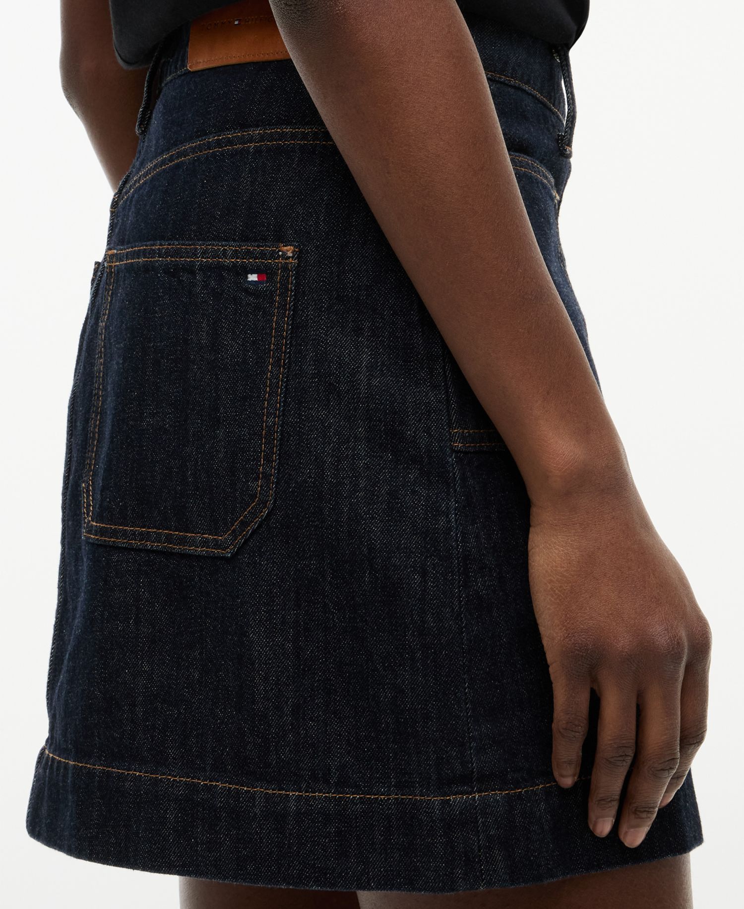 Women's Cotton Denim High-Rise Miniskirt