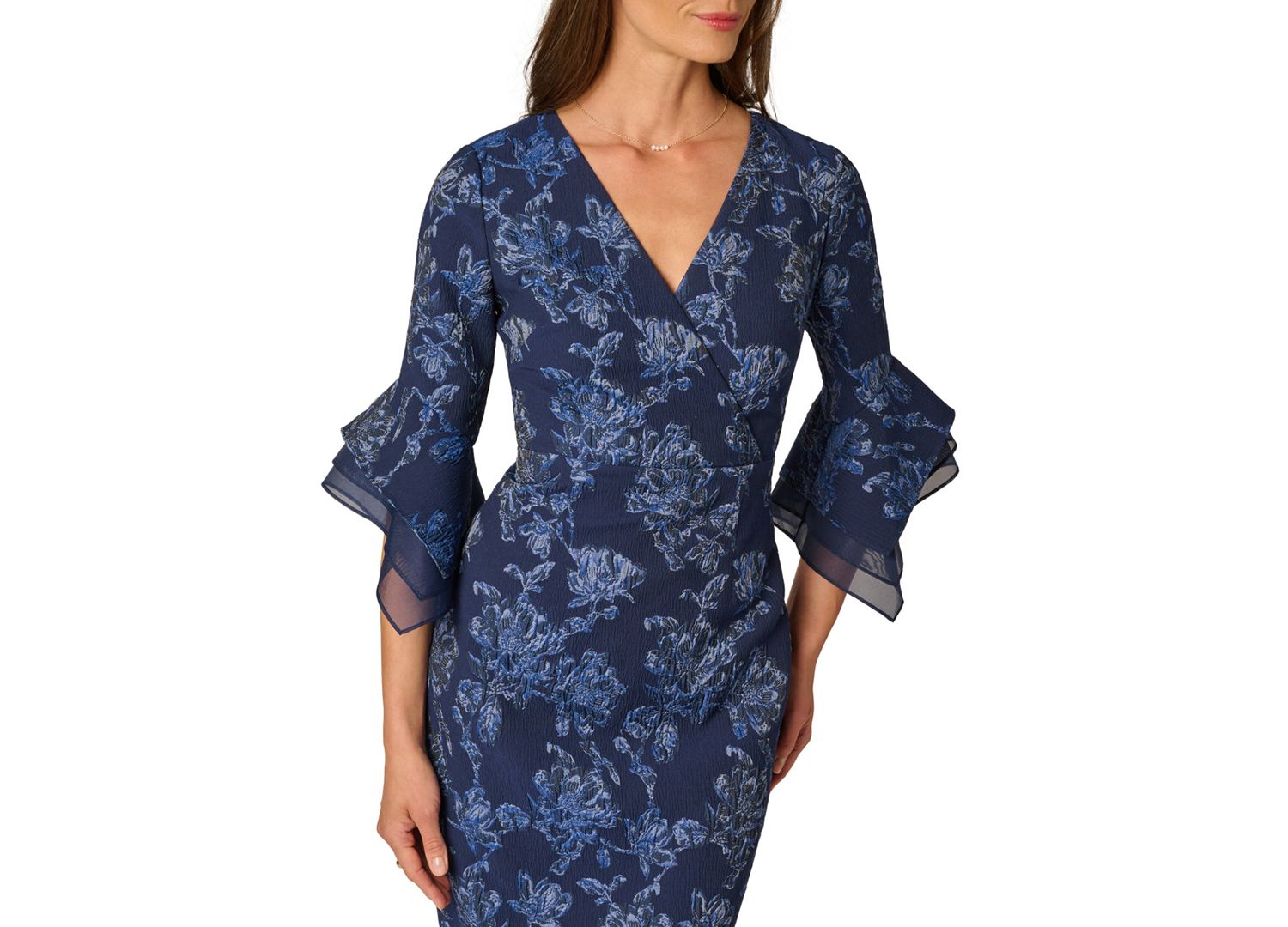 Petite V-Neck Combo Dress