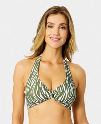 Women's V-Neck Halter Tie Back Swim Top