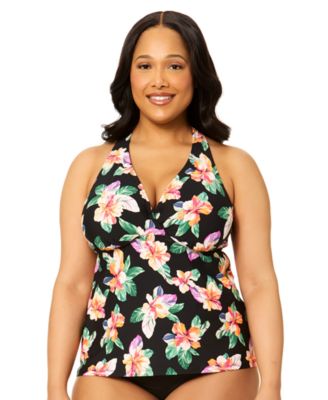 Plus Size V-Neck Race Back Tank Top