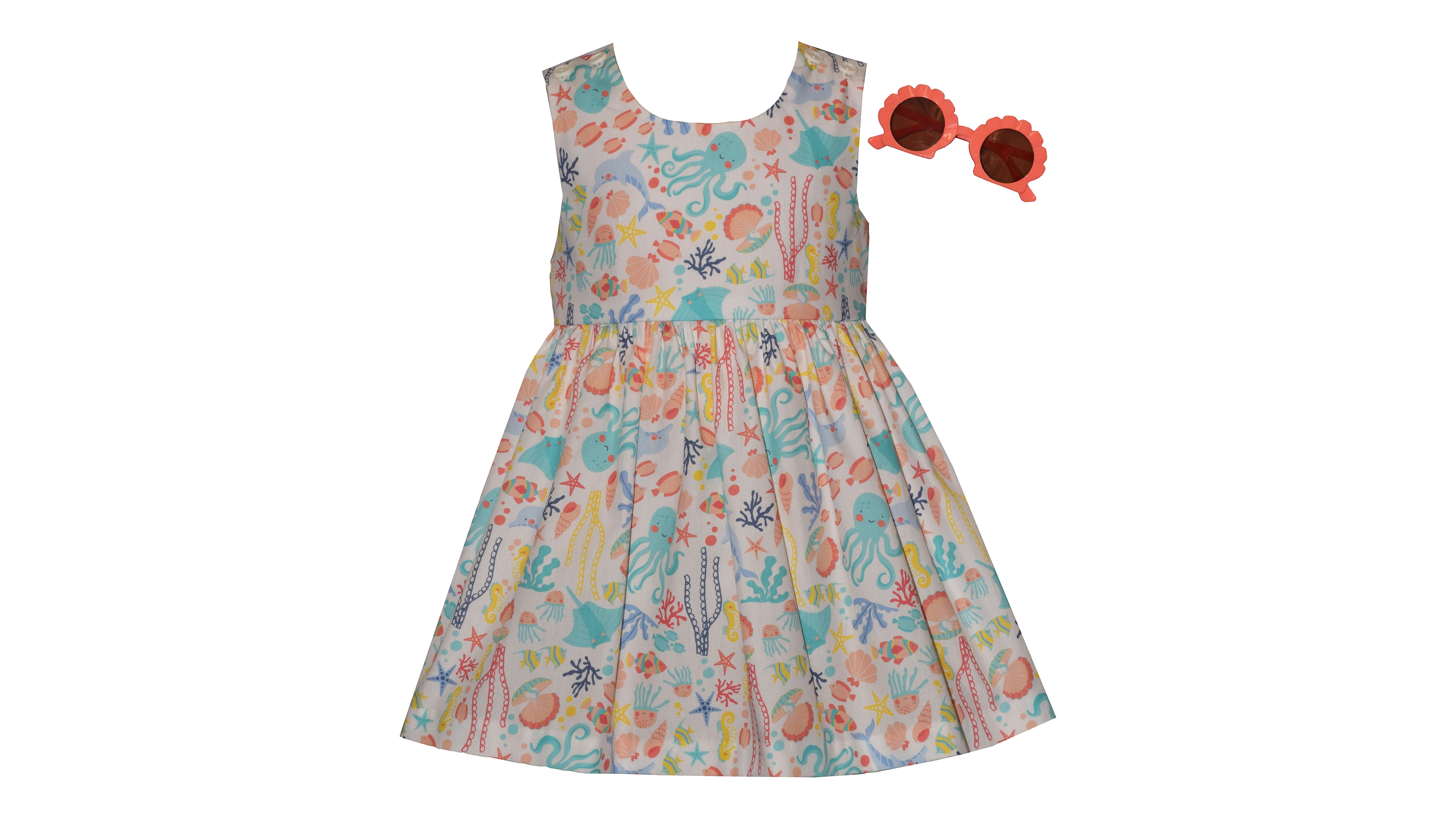 Bonnie Baby Girls' Sleeveless Dress and Sunglass