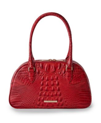 Angie Alden Road Medium Leather Dome Satchel Handbag