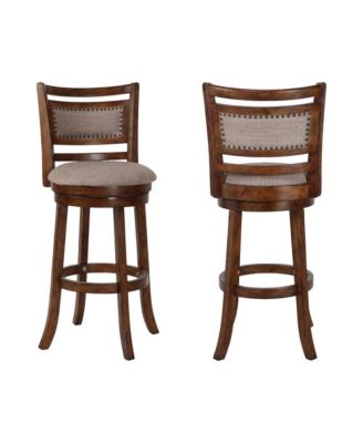 Aberdeen Solid Wood Swivel Bar Stool (Set of 2