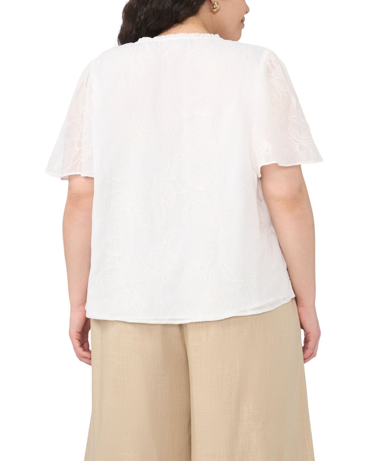 Women's Tie-Neck Princess-Sleeve Blouse