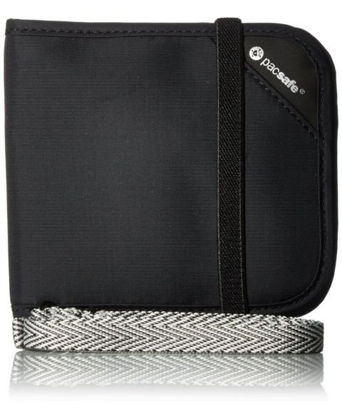 Кошелёк Pacsafe Rfidsafe V100 Anti Theft Bi-Fold, цвет: Чёрный