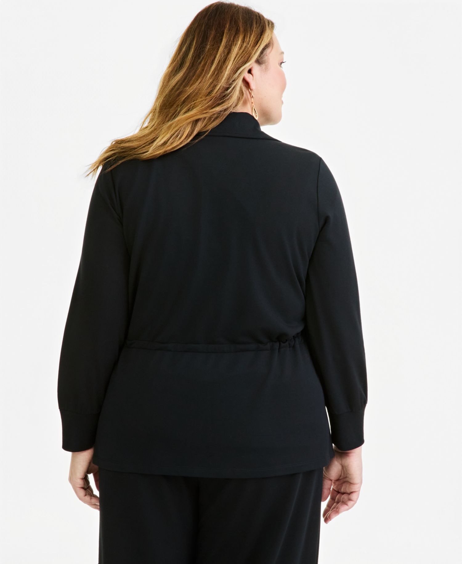 Plus Size LuxLounge French Terry Zip-Up Jacket